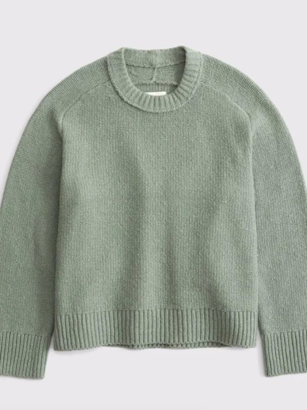 Abercrombie Madeline Crew Sweater in Frosty Olive - Size M